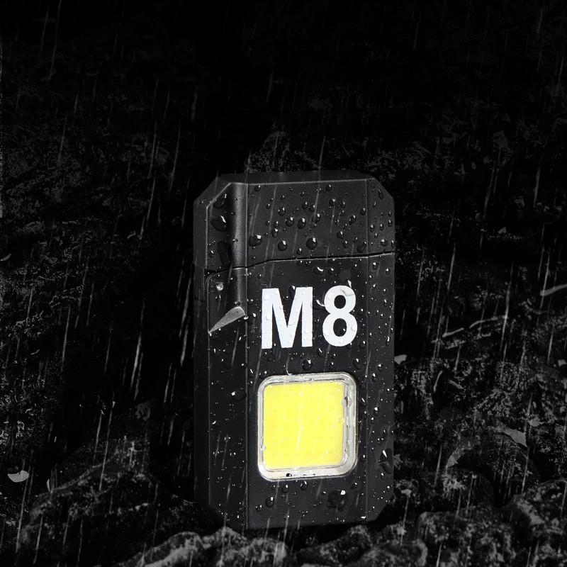 COB Work Light with Battery Electric Lighter 4 Mode Rechargeable High Lumens Portable LED Light for Camping Hiking Running Lamp