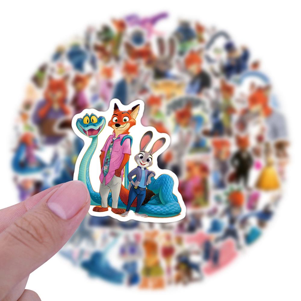 Zootopia 2 Cartoon Graffiti Stickers - 60-120 Sheets for Notebook Decoration & Personalization