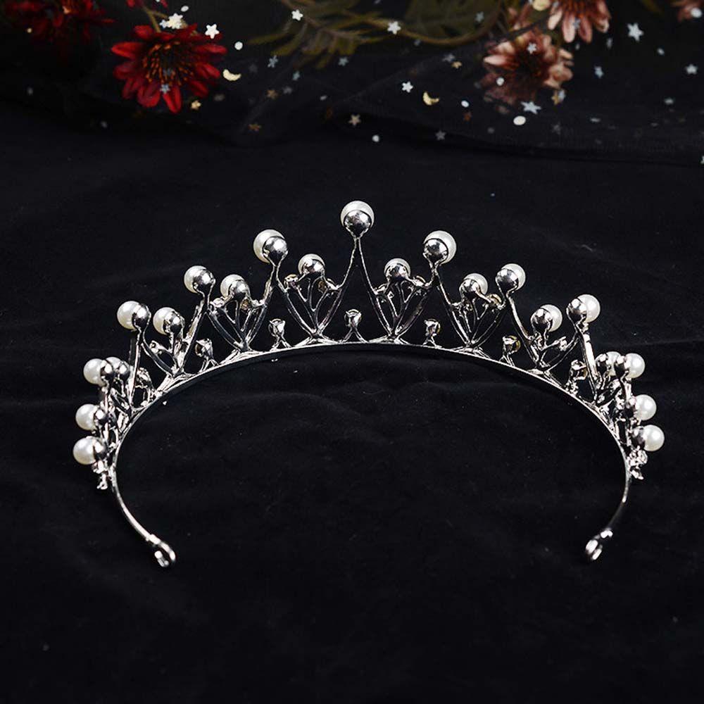 

Pearl Headband Princess Crown Wedding Jewelry Women Tiara Korean Style Bridal Headwear Bridal Crown