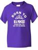 Born To Be A Princess T-Shirt Girls Kids Funny Present Gift Sizes 1-13 Years
