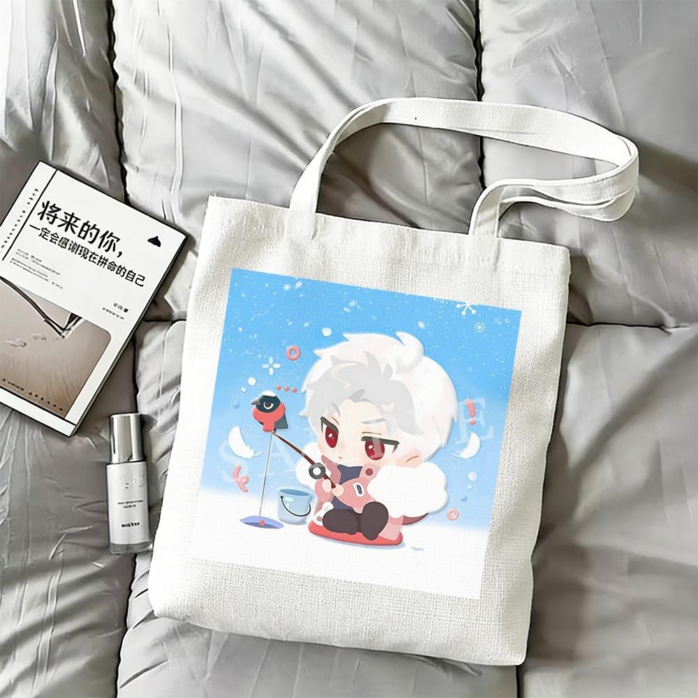 Love and Deepspace Winter Activity Canvas Shoulder Bag Sylus Rafayel Zayne Xavier Caleb Anime Cosplay Character Bag for Fans