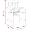 Garden Dining Chairs 2 Pcs Solid Acacia Wood