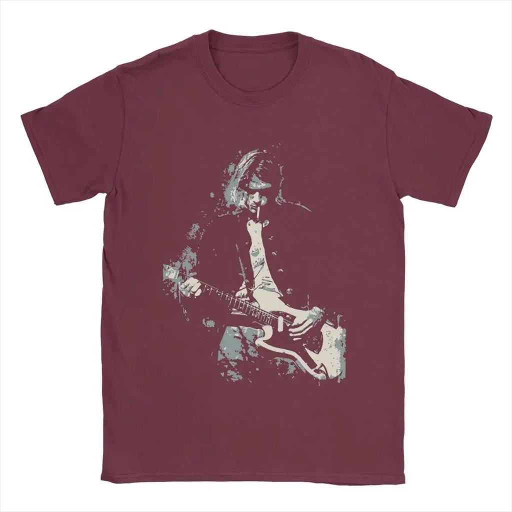 Cotton Clothes Amazing Short Sleeve Round Collar Tees Original T-Shirt Kurt Cobain Guitar  oversized graphic t shirts