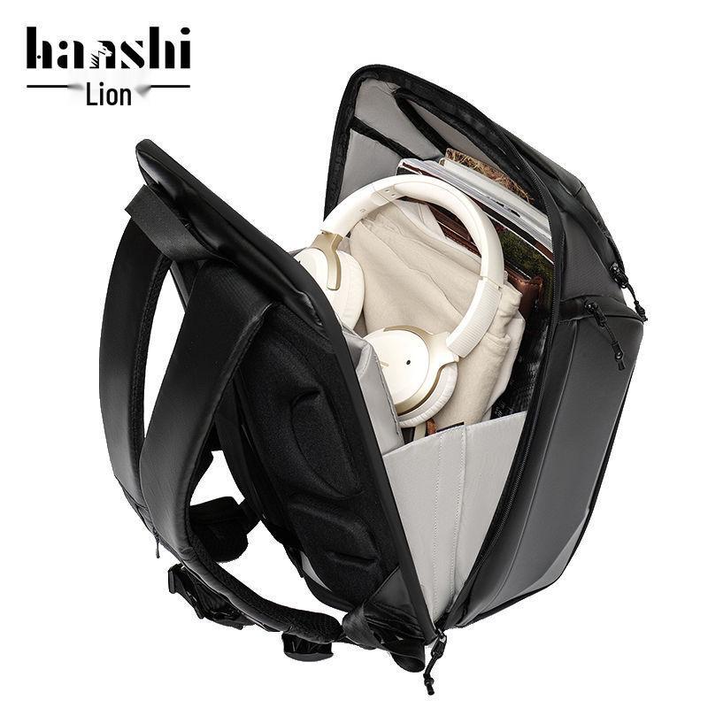 Unisex Luxus Motorrad Rucksack mit großer Kapazität und EVA Hartschale - Trendiges Design mit vollständiger Öffnung