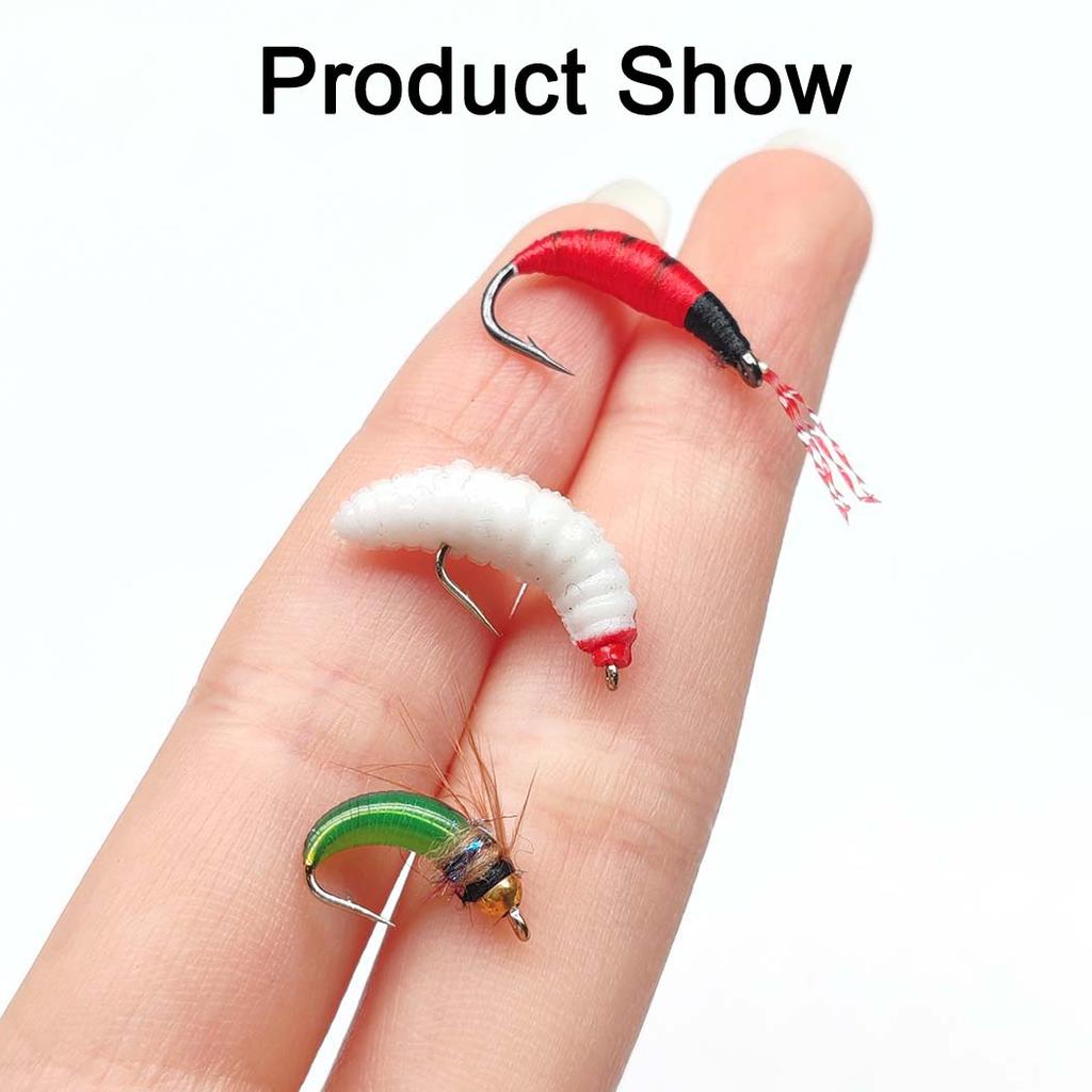 Fly Fishing Flies Bait-3Boxes Bundle(Total 9Pcs Flies)Nymph Bait Wet Fly Trout/Bass/Carp/ Fishing Lure With Flies Box