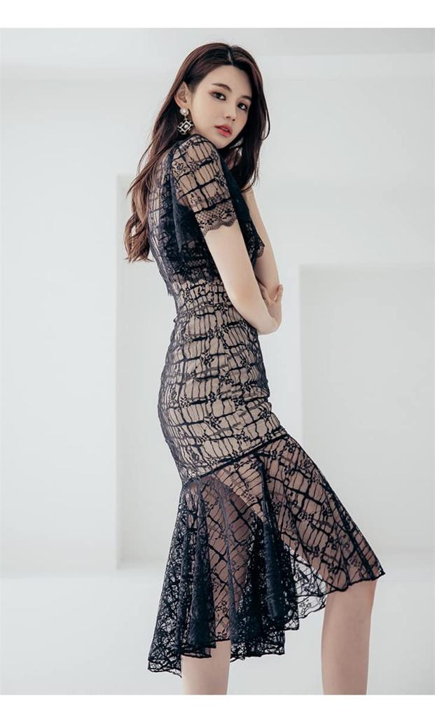 YUANYUAN Party Club Cocktail Summer Tight Short Glue Midi Mini Cabaret Sizes Women's Dress, Dress, Cache-Coeur Dress, Dress, Lace, Shirley, Sheer,