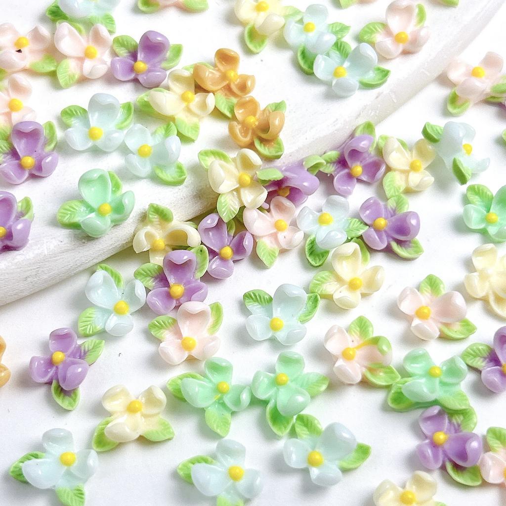 Colorful Gardenia~ New Cream Glue Resin Accessories Hair Accessories Hair Clips DIY Nail Art Accessories Phone Case Refrigerator Magnets