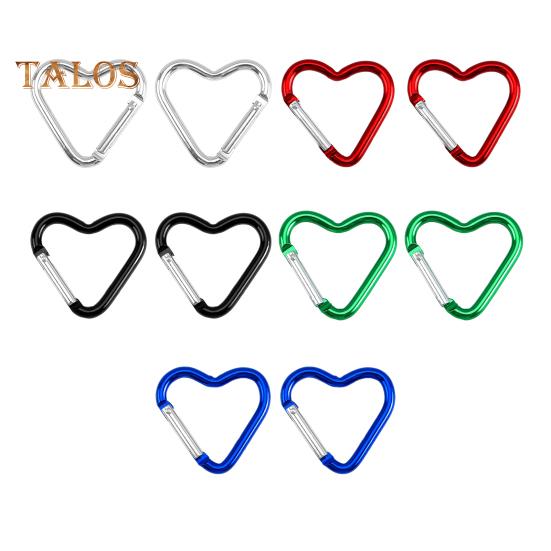 

20 шт. карабин в форме сердца, прочный алюминиевый брелок, зажим, пружинный крючок, пряжка для рюкзака, бутылка для воды, аксессуары для кемпинга на открытом воздухе разноцветный