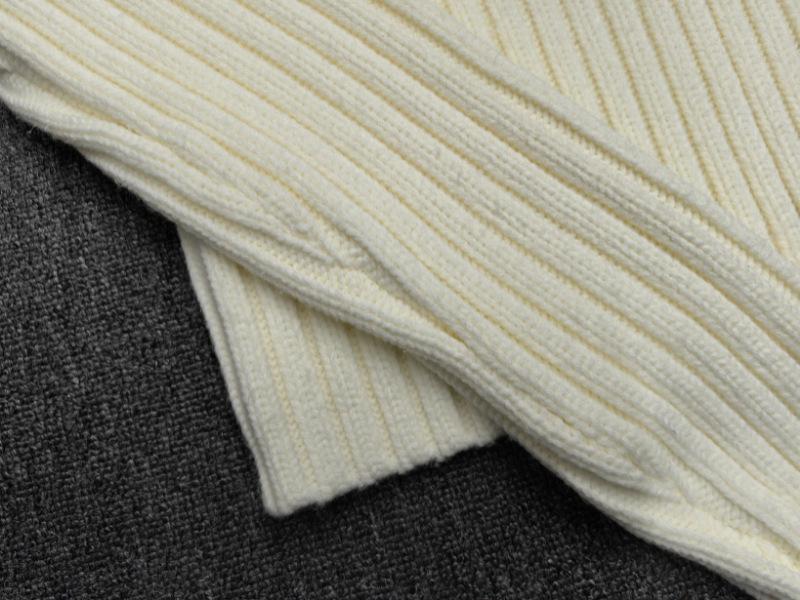 Longmei Women's Ribbed Wool Knit Sweater, Half-High Neck, Long Sleeve, 2026 Autumn/Winter Collection.
