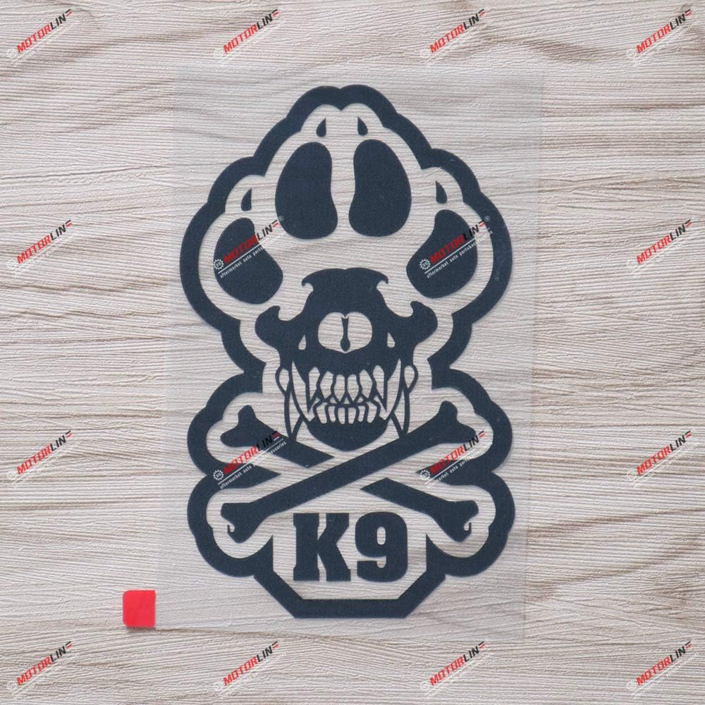 6 White K-9 Unit Decal Sticker K9 Police Dog Paw Bone Car Vinyl die Cut no Background чёрный