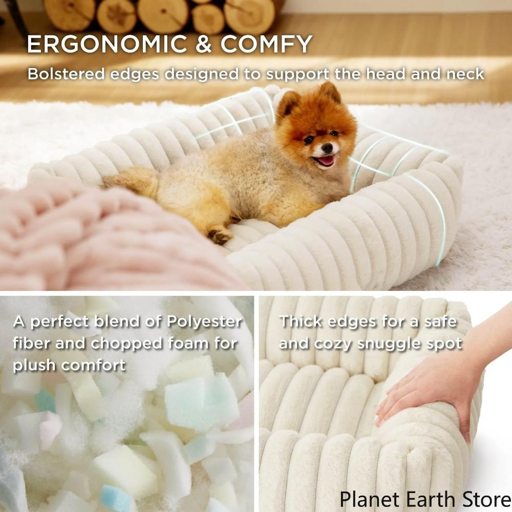 Luxury Bed for Small Dog Warm Cat Sofa Nest Pet Comfortable Plush Puppy Bed Removable Washed for Small Animal Dog Pet Supplies