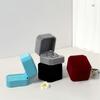 Ring Storage Box, Octagonal Design, with Soft Flannel Organizer, Shockproof Scratch-Proof Ring Box for Engagement Wedding Proposal