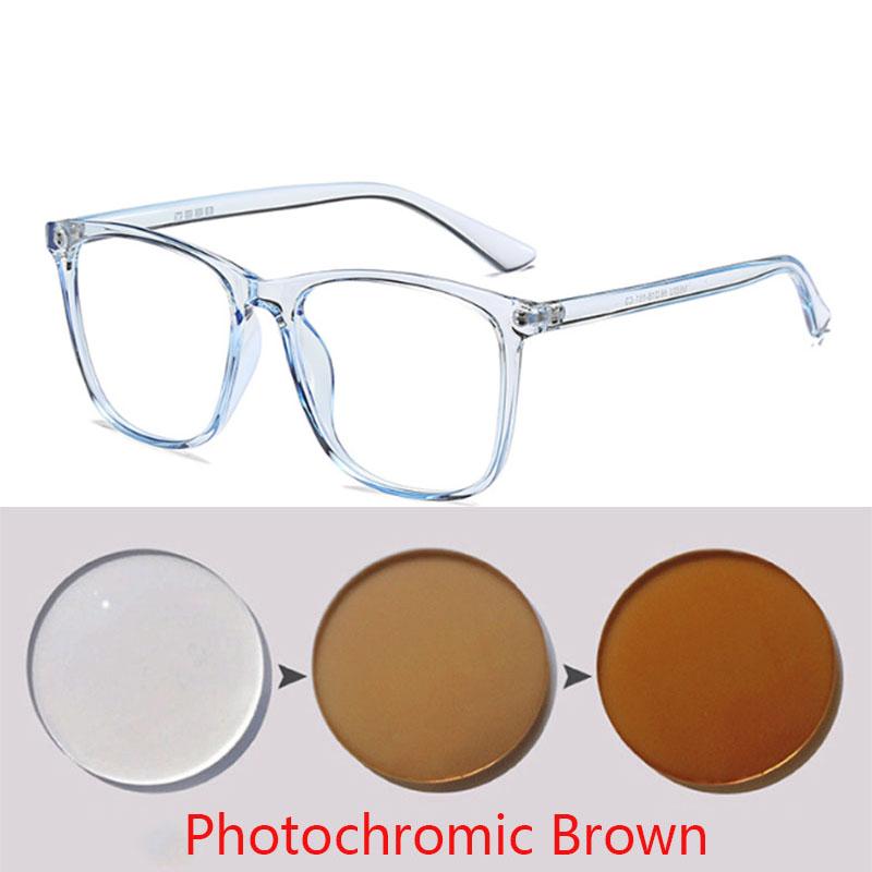 Super Light TR90 Eyeglasses Frame Unisex Glasses Computer Big Square Eyewear 0 -0.5 -1 -1.5 -2 -3 To -6.0