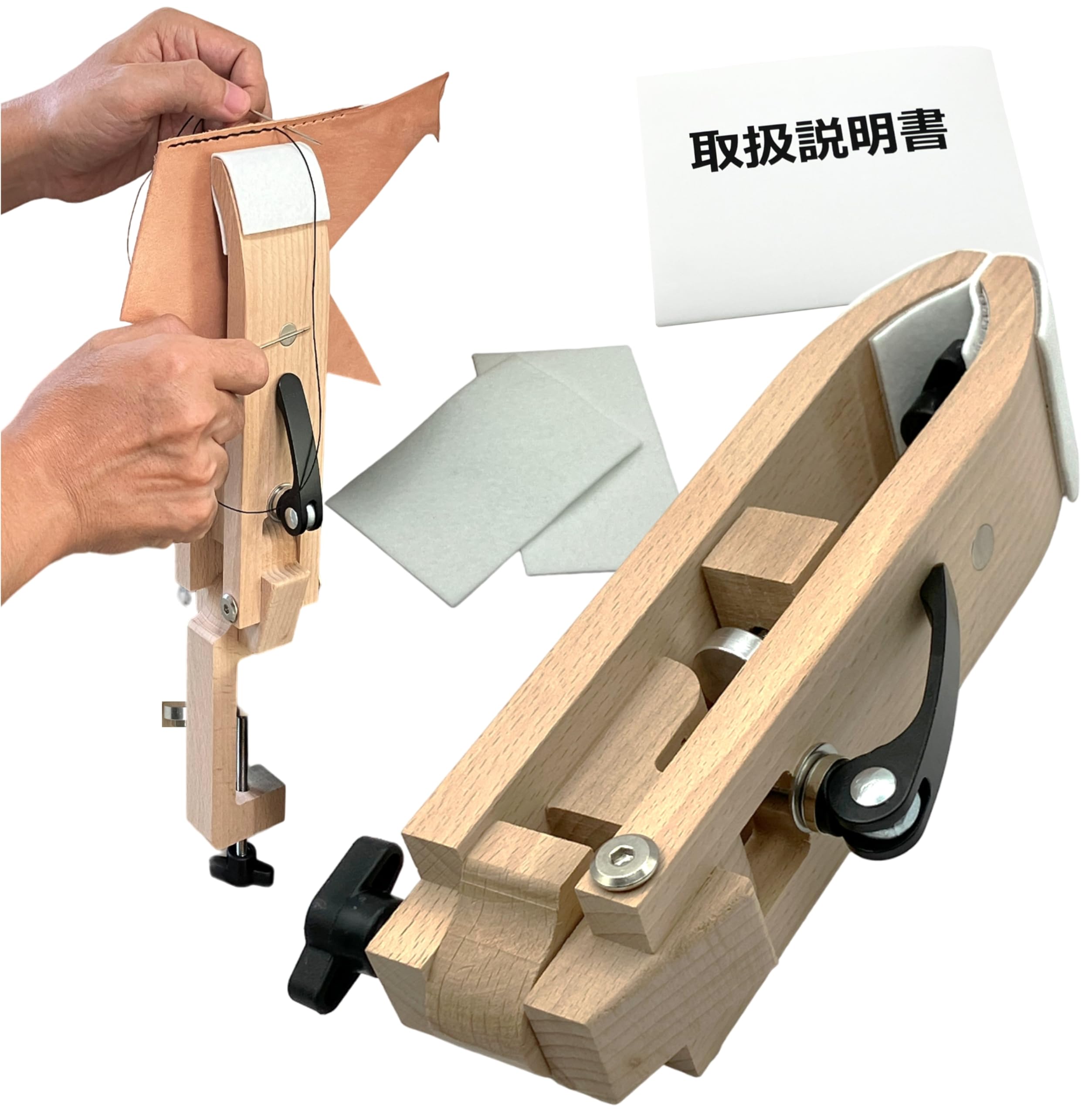 

Racing Pony, One-Touch Opening/Closing, Foldable, Tabletop Stitching Pony, with Fixing and Protection Felt, Quick Lever, Instruction Manual Included,