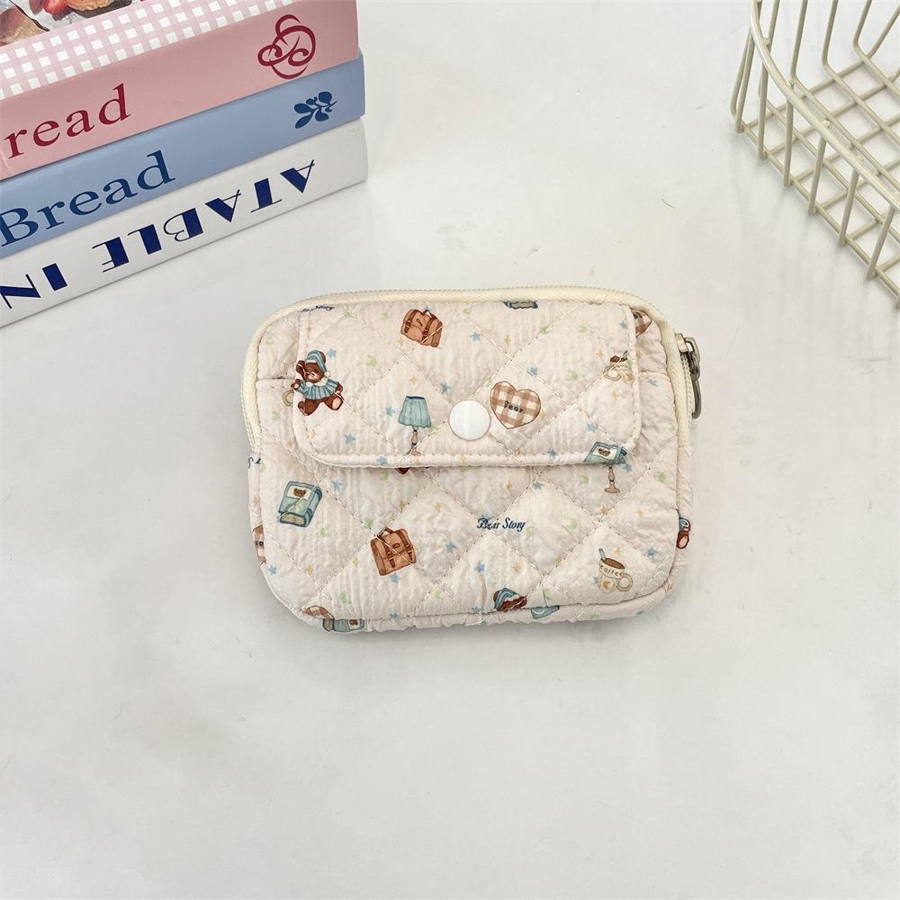 

Cartoon Animals Coin Purse Portable Card Quilted Storage Bag Cute Quilted Storage Bag Multifunctional ID Bag