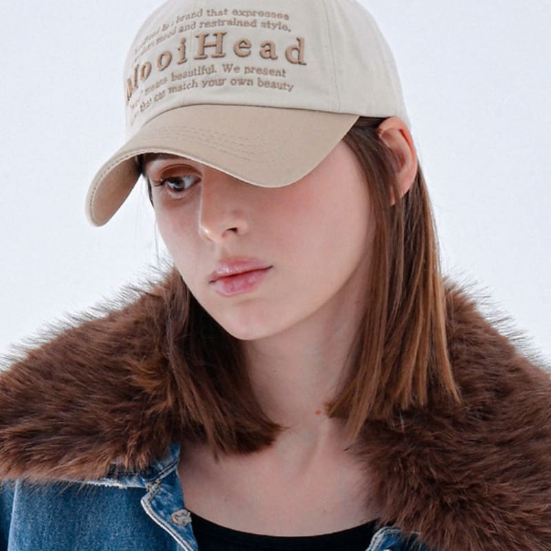 MooiHead Lettering Signature Two-Tone Ball Cap_5 Colors