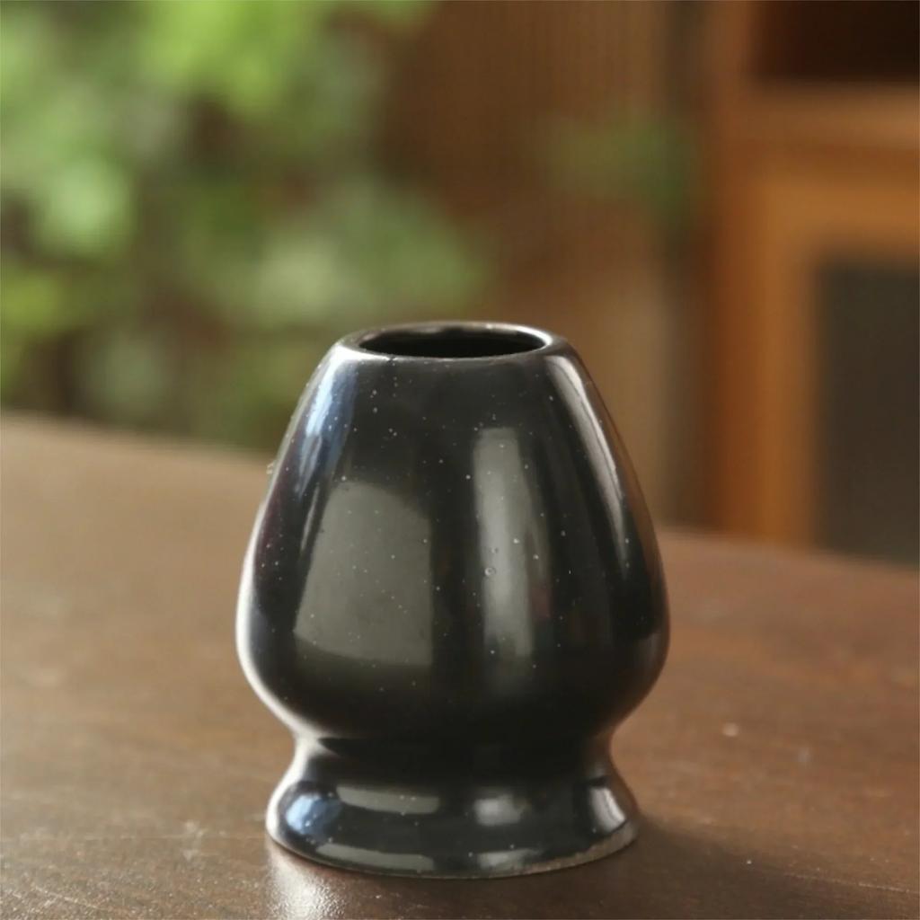Ceramic Matcha Holder Smooth High Temperature Resistant Whisk Stand Holder Large Capacity Bamboo Matcha Chasen Holder
