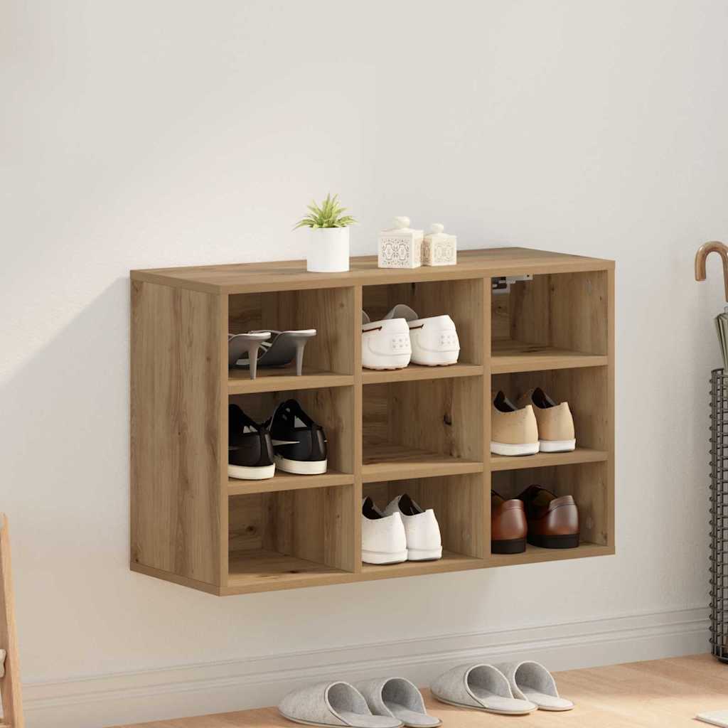 Shoe Cabinet Artisan Oak 77.5 x 30 x 51 cm Particle Board