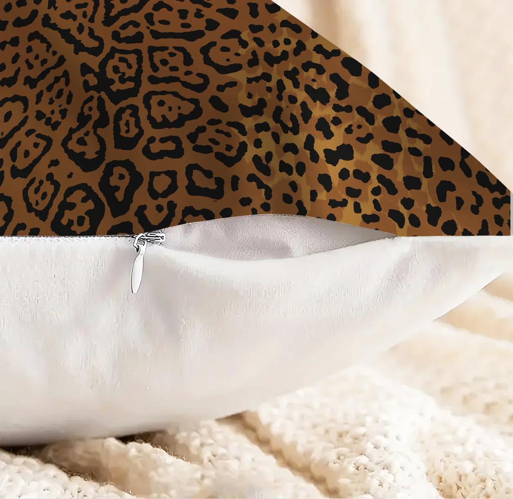 Throw Pillow 18.18 Inch Leopard Print, Cushion Accent Pillow Includes Pillow Core For Sofa Room Decor