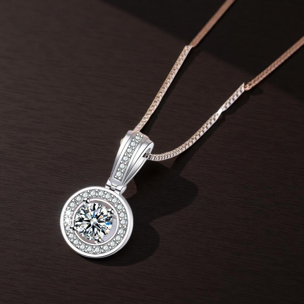 Imitation Moissanite Diamond Necklace - Popular European & American Jewelry, Hot Selling & In Stock