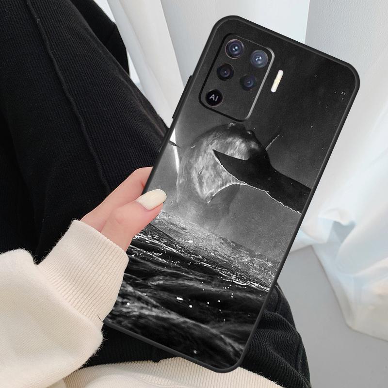 Ocean Whale Shark Waves Case For Oppo A96 A76 A16 A60 A98 A58 A78 A18 A38 A80 A40 A77 A57 A17 A74 A54 A94 A15 A5 Pro