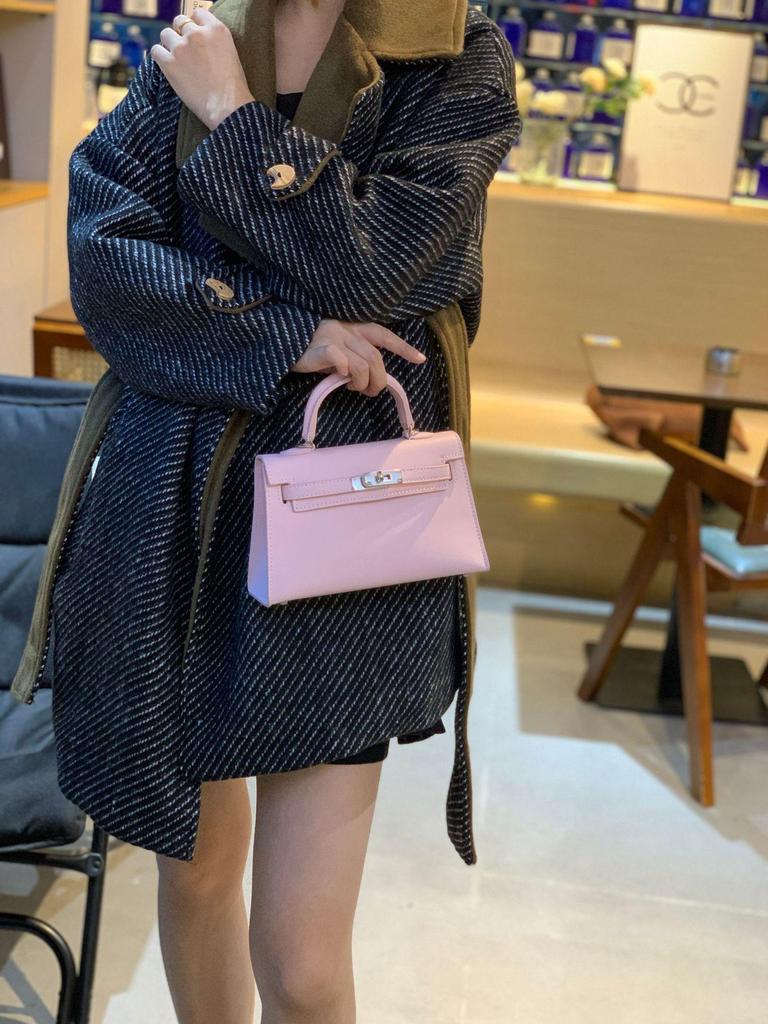 Elegant 2025 Summer Kelly-Style Mini Silver Buckle Handbag - Women's Shoulder & Crossbody Fashion Accessory