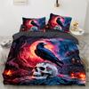 Halloweenský 3D tisk (Třídílná sada) Povlak na přikrývku Povlak na polštář Vánoční série Ložní prádlo