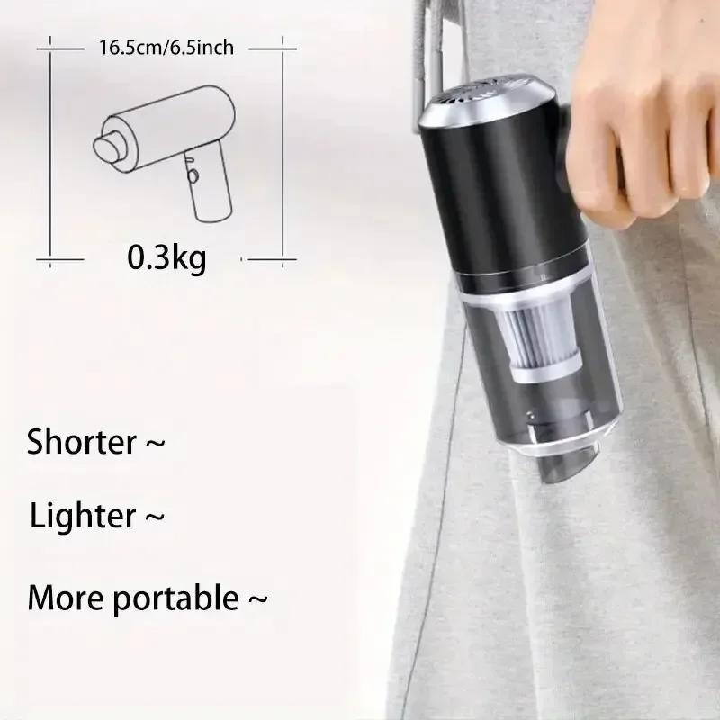 Handheld Car Vacuum Cleaner Powerful Wireless Dust Collector USB Rechargeable Portable Cleaning Appliance for Home and Auto