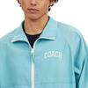 Coach Ss24 Logo Embroidered Polo Collar Zip Long Sleeve Jacket Men jackets Blue CR483-VSW