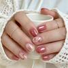 Soft Pink Atmospheric Blush Bow Press-On Nails, Elegant Skin-Whitening Versatile False Nails, Removable Nail Art for Women, 24 Pcs
