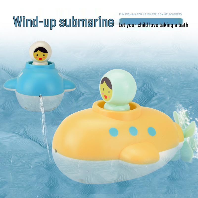 Wind-Up Water Spray Submarine Toy for Kids - Summer Bath & Shower Fun