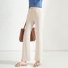 High Waist Elastic Mermaid Flare Pants - 2026 Summer Fashion Women's Slit Casual Cropped Trousers