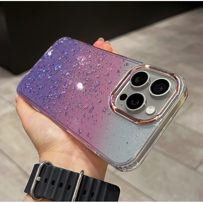 

New Underwater Starry Sky Gradient Sparkling Powder Suitable Apple Phone Case IPhone 15 Promax All Inclusive Anti Drop Advanced iPhone 15 PROMAX