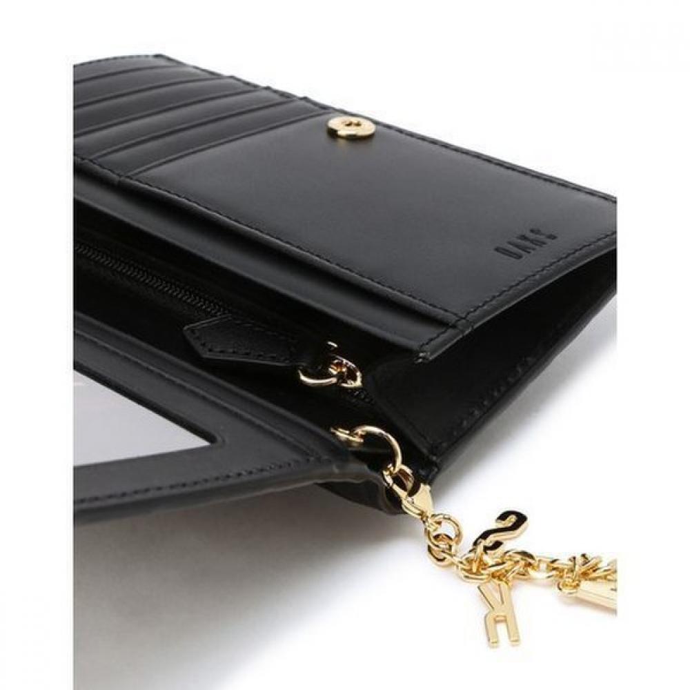 Daks Black Carlyle Embossed Leather Gold Dd Wallet