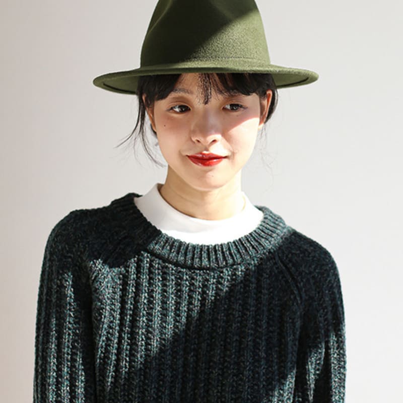 

LOOKING4U Фирменная Классическая Федора Хаки-Зеленый KHAKI GREEN