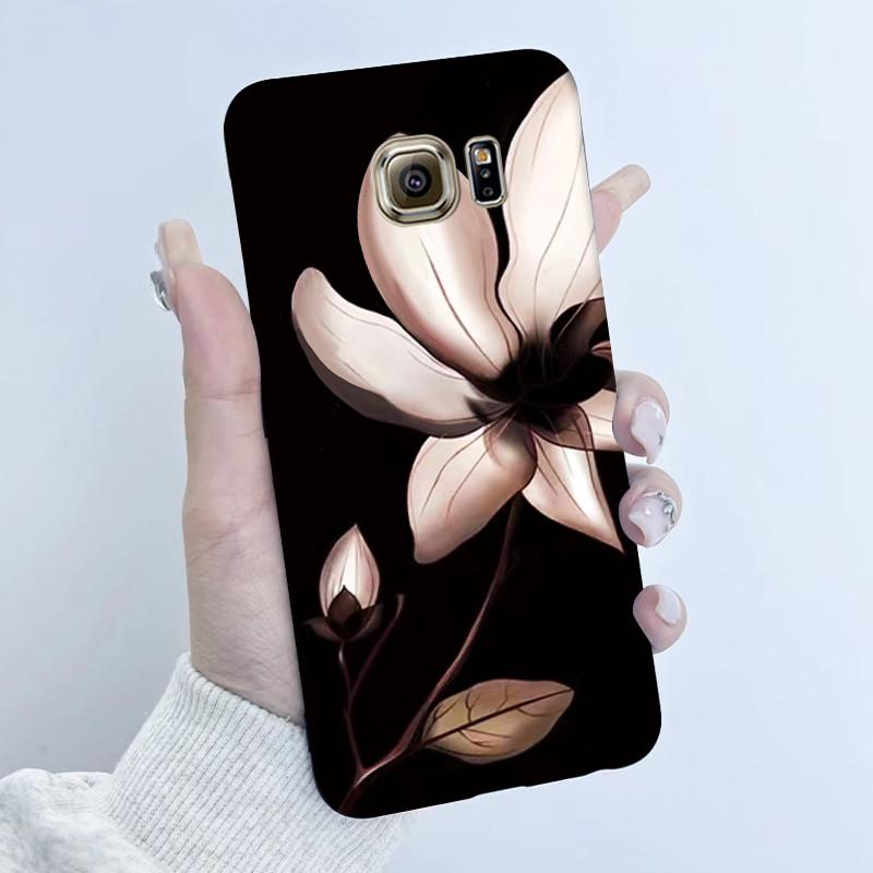 For Samsung Galaxy S6 G920F S6 edge G925F Phone Case Popular Butterfly Flower Girl Design Soft Silicone TPU Back Housing Covers