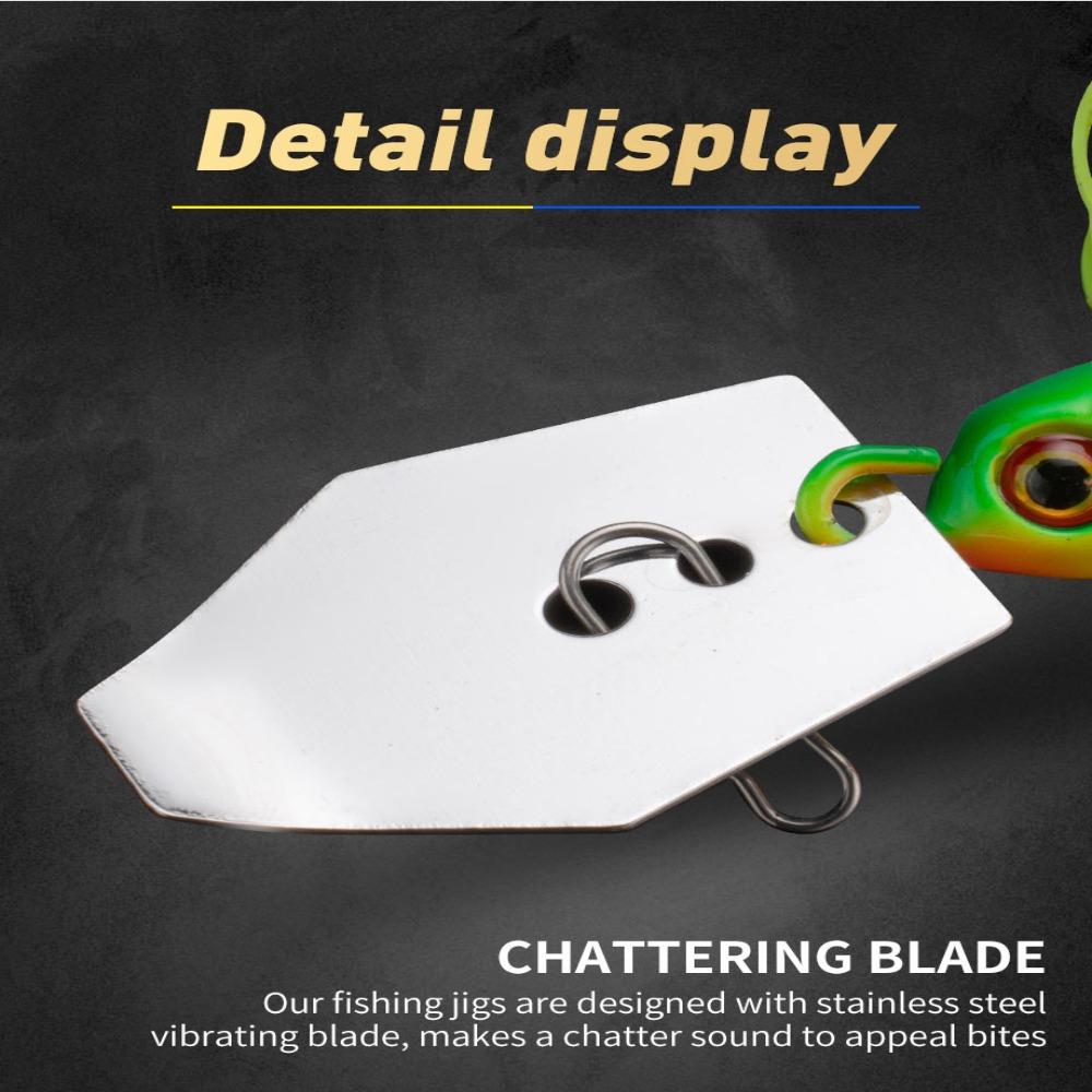 5 Color Chatter Bait Spinner Bait Soft Weedless Fishing Lure  For Bass Pike Walleye Fish