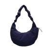 Winter pleated down bag women's new trendy fashion college style tote bag casual large capacity saddle bag