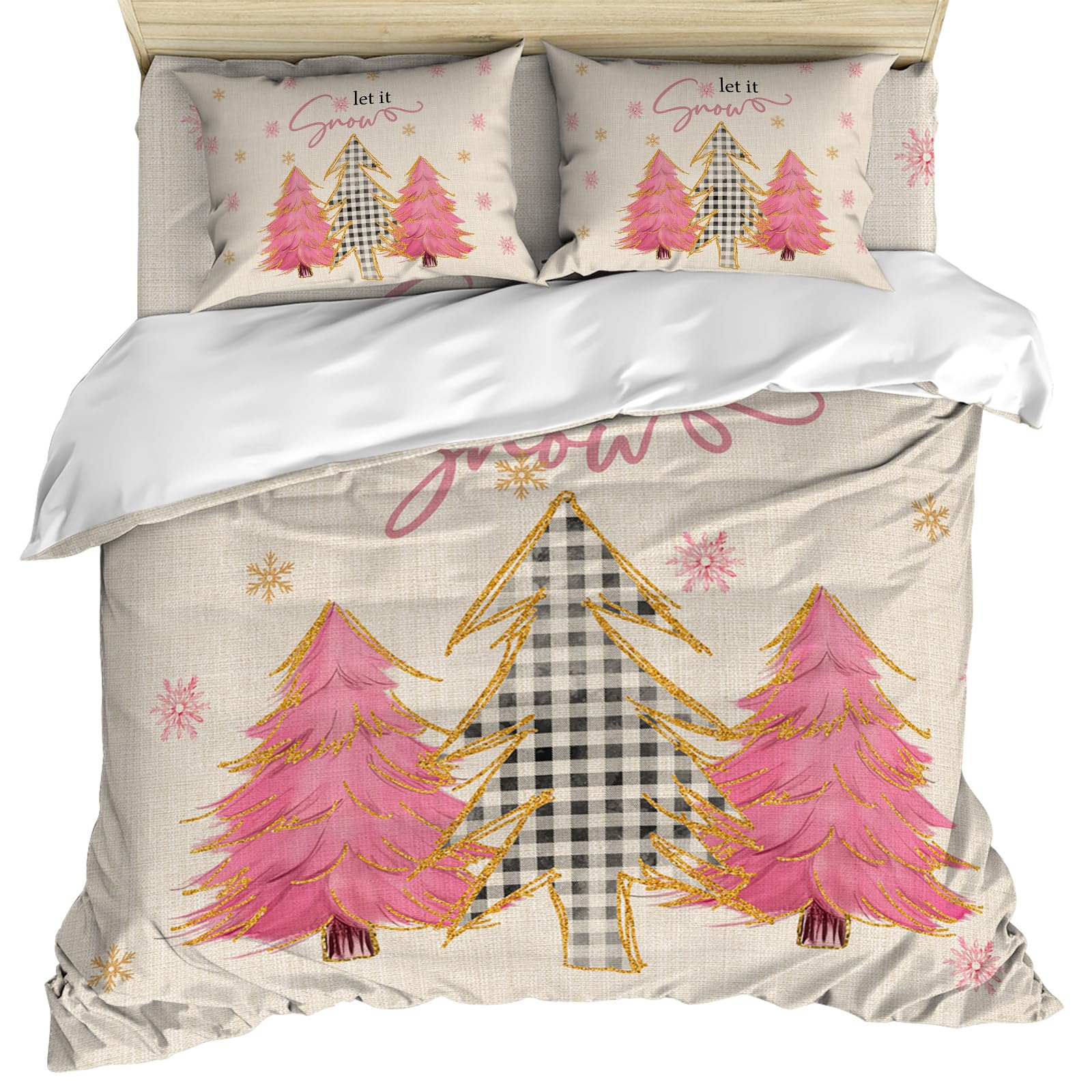

Comforter Christmas Tree Bed Warm And Cozy Christmas Tree Pattern Suitable For Kids Adults Bed Comforter (quilt)-EU Single(135*200cm)3pcs