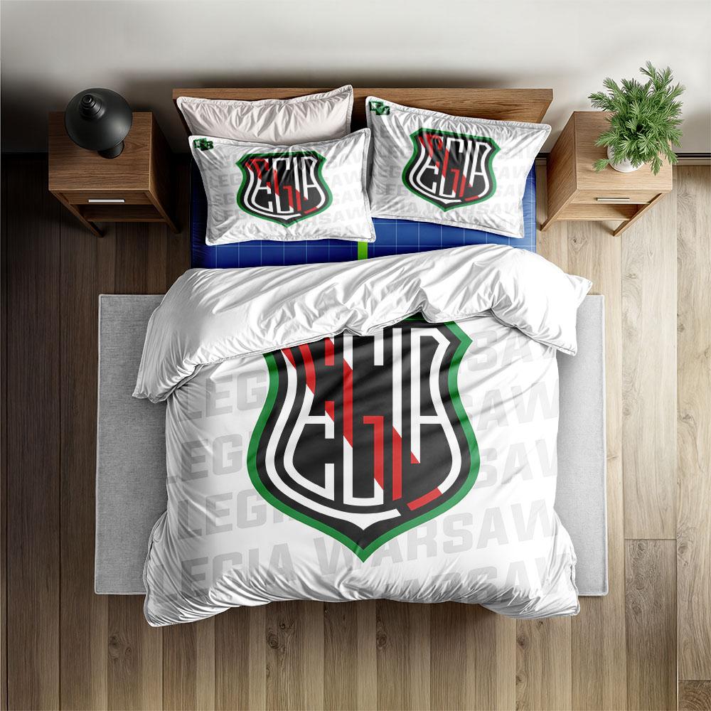 Legia Warszawa Aksjeselskap Barn Dynetrekksett uten laken King Queen Dobbel Full Twin Enkeltstørrelse Sengetøysett