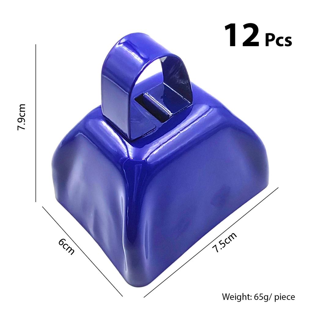 12 Pack Cowbells 3 Inch Metal Cowbell Noise Makers Sporting Events Small Cow Bell for Football