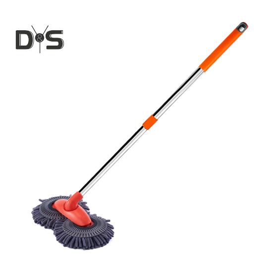 

Швабра для мытья автомобиля, вращающаяся двухголовая щетка для очистки, телескопическая длинная ручка, инструмент для мытья автомобиля, швабра из микрофибры для лобового стекла A