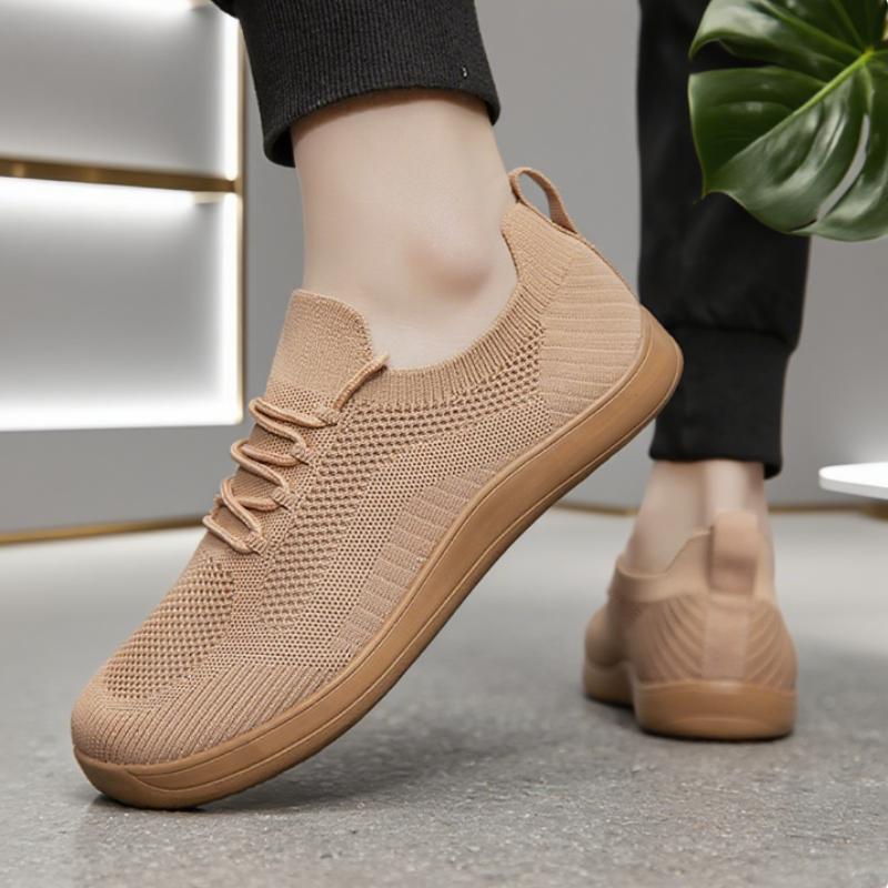 Breite Barfußschuhe für Damen Trendige Schwarze Mesh-Freizeit-Laufschuhe Atmungsaktiv Rutschfest Minimalistisch Lässig Breite Zehenbox Herrenschuhe