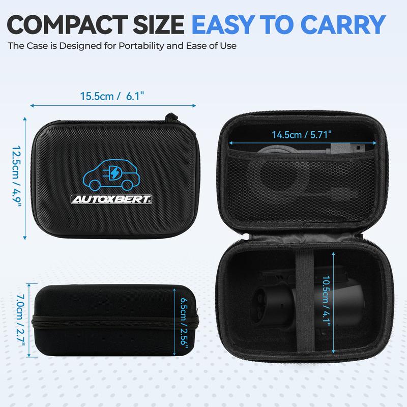 Adapter Case for Tesla CCS1 J1772 to NACS EVA Charger Protective Organizer Portable Travel Bag Electric Car Charging Accessories