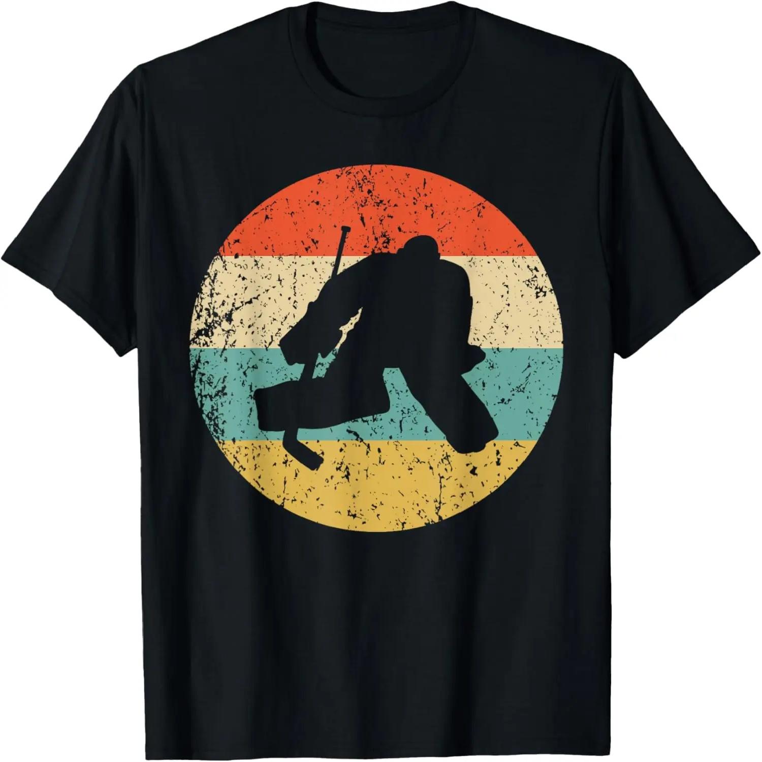 Хоккейная футболка - Винтажная ретро футболка хоккейного вратаря футболка S