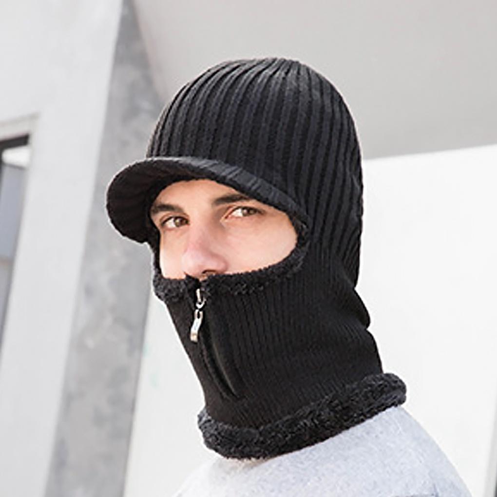 Winter Cold Weather Gear Neck Warmer, Muffler, Fur Brim Hat, All-in-one