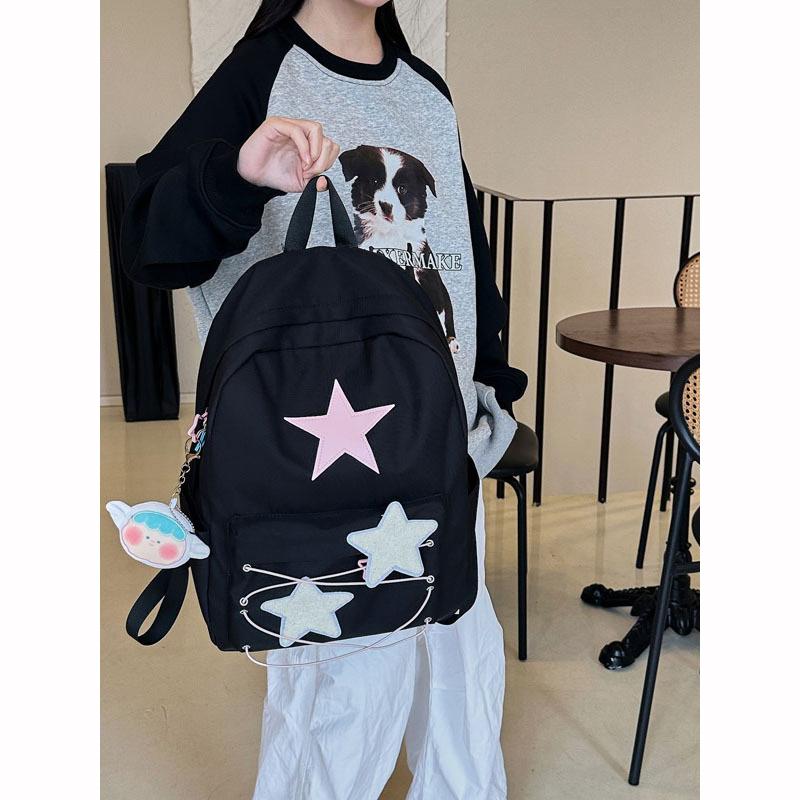 Koreansk Søt Alt-Match Stjerne Ryggsekker Japansk Dame Streetwear Y2k Estetisk Skolesekker Kawaii Ryggsekk Studenter