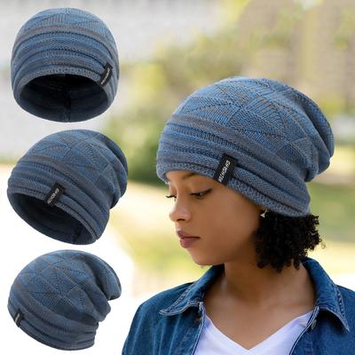 Knitted Baggy  Oversized Winter Hat Cap Winter Wool Warm Unisex