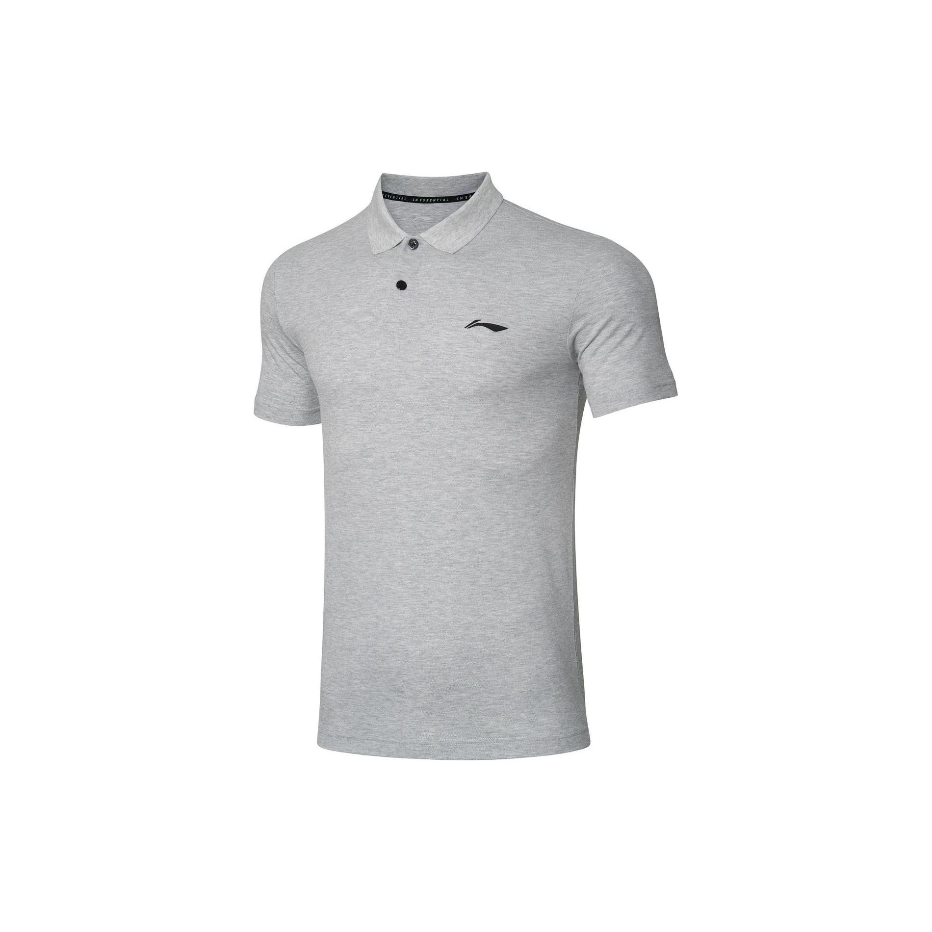 Li Ning Training Series Polo Shirt Men s Light Heather Gray APLR005-6 S