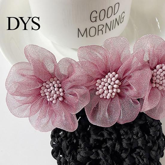Hairpin Hair Bun Net Elegant Lace Flower Cover Professional Crochet Hairstyle Hollow Out Lady Ballet Career Hairband Accessories